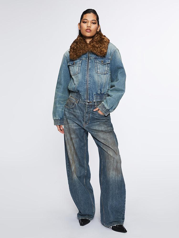 Miss Sixty DETACHABLE DENIM JACKET LIGHT BLUE