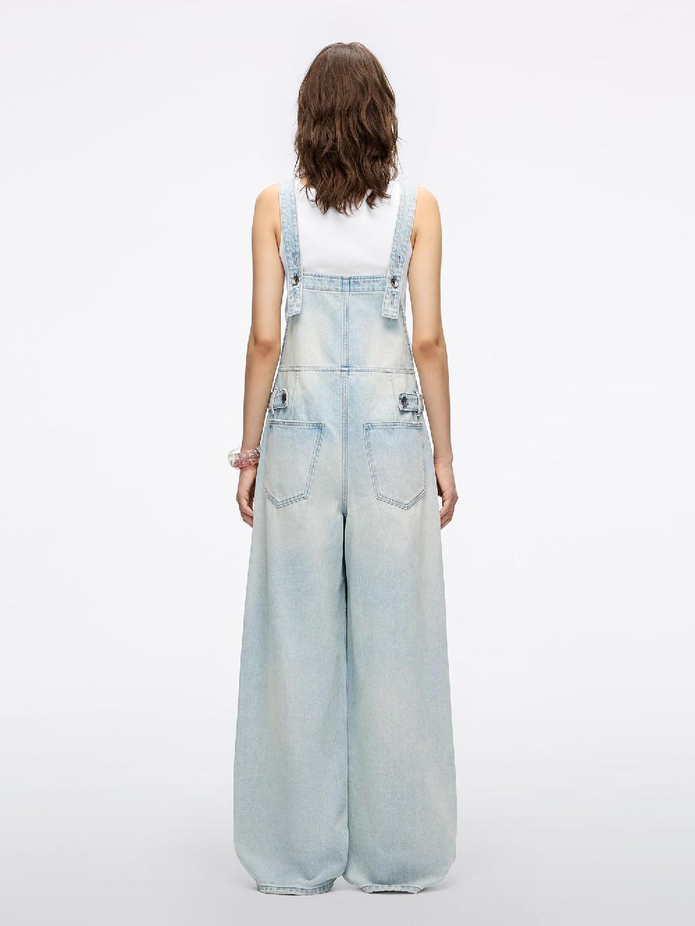 Miss Sixty DISTRESSED DENIM JUMPSUIT LIGHT BLUE