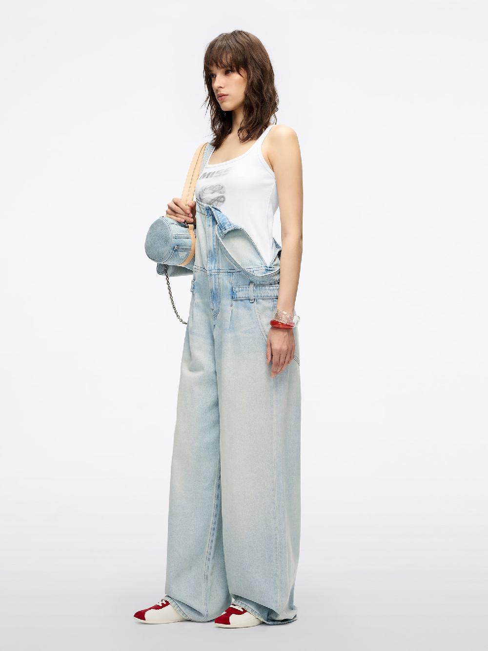 Miss Sixty DISTRESSED DENIM JUMPSUIT LIGHT BLUE