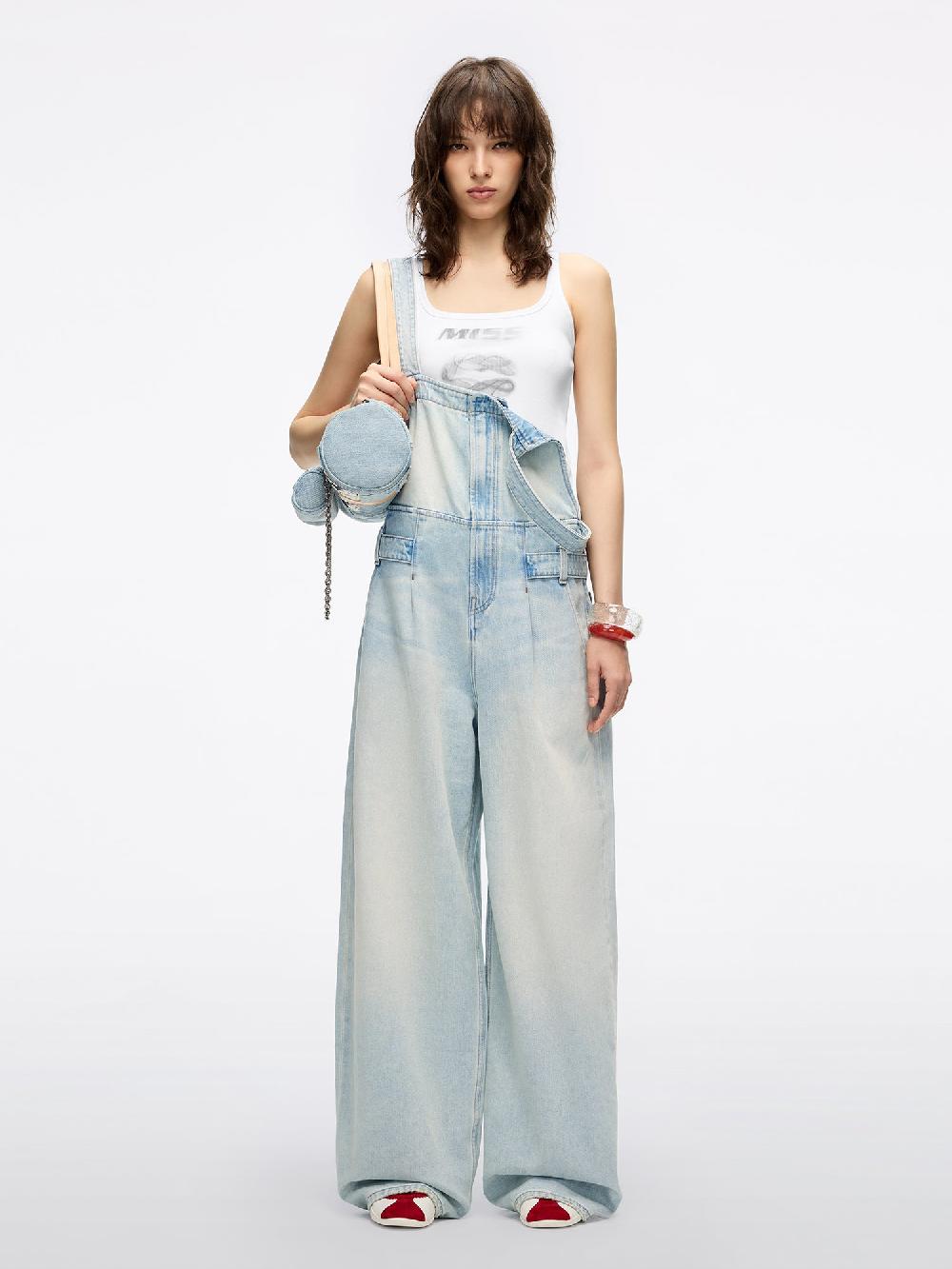 miss sixty DISTRESSED DENIM JUMPSUIT LIGHT BLUE