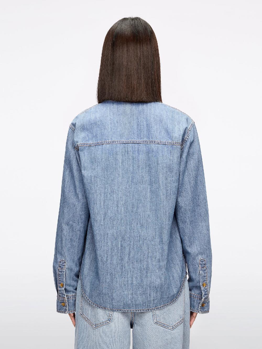 Miss Sixty DISTRESSED DENIM SHIRT LIGHT BLUE