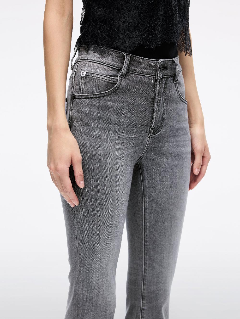 Miss Sixty DISTRESSED FLARED JEANS BLACK FOG