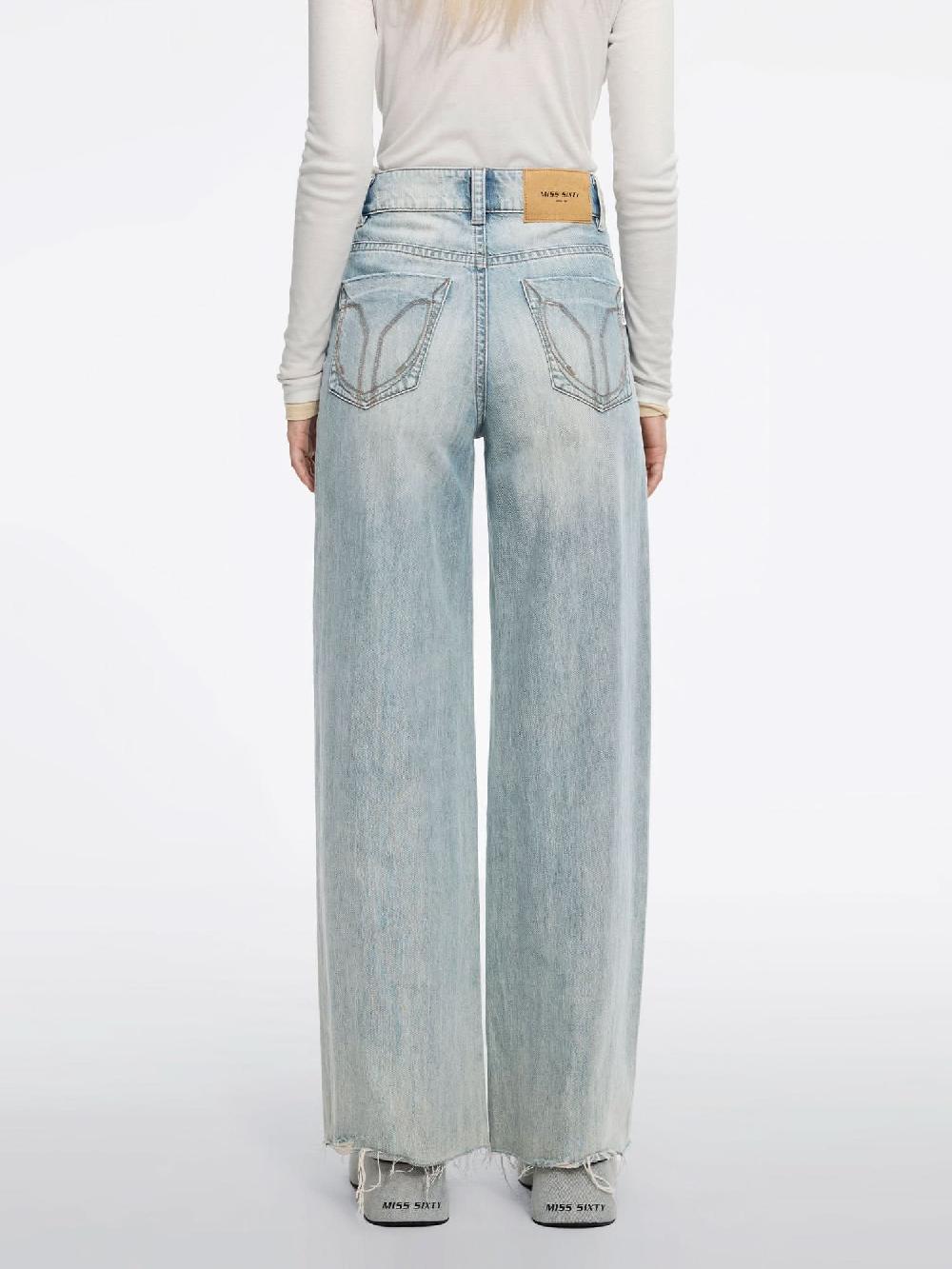 Miss Sixty DISTRESSED FLARED JEANS-FLM LIGHT BLUE
