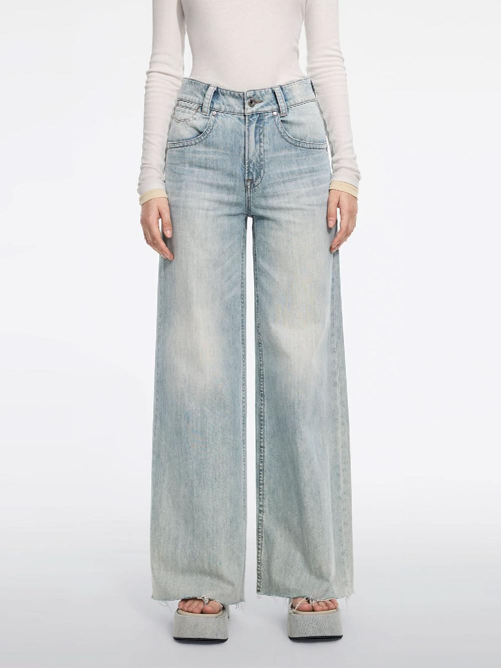 miss sixty DISTRESSED FLARED JEANS-FLM LIGHT BLUE