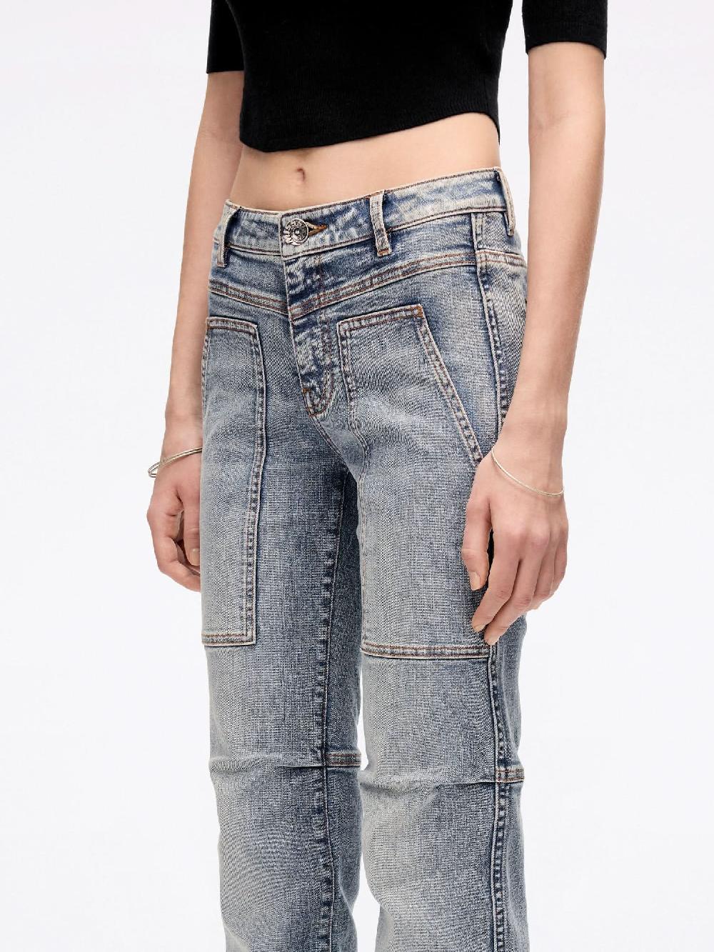 Miss Sixty DISTRESSED FLARED JEANS LIGHT BLUE