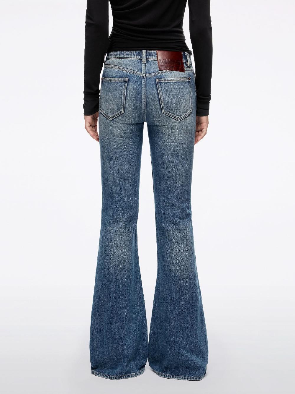 Miss Sixty DISTRESSED FLARED JEANS MIDDLE BLUE