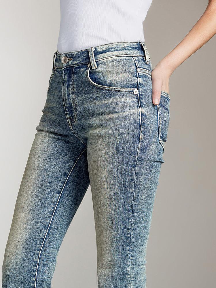 Miss Sixty DISTRESSED FLARED JEANS MIDDLE BLUE