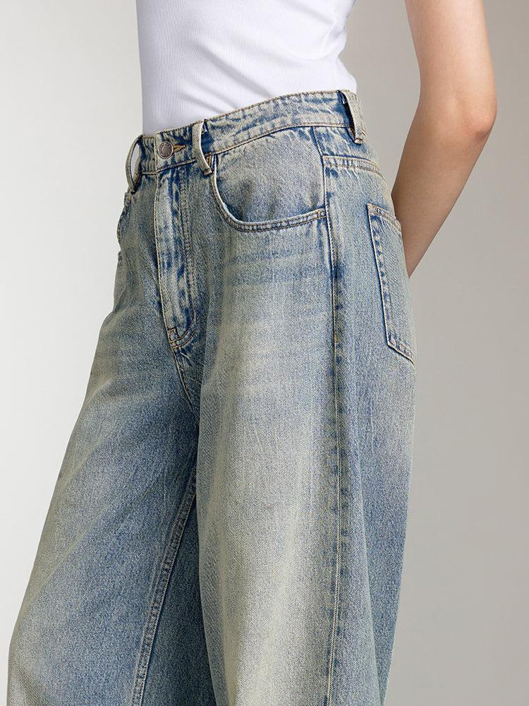 Miss Sixty DISTRESSED LOOSE FIT JEANS GREY BLUE