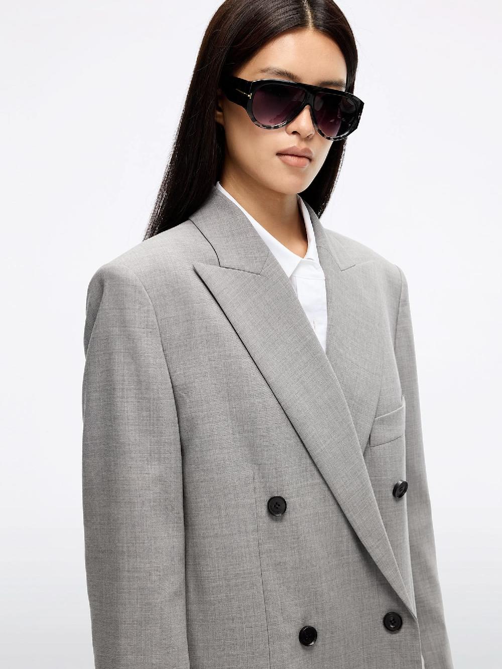 Miss Sixty DOUBLE-BREASTED BLAZER HEATHER GREY