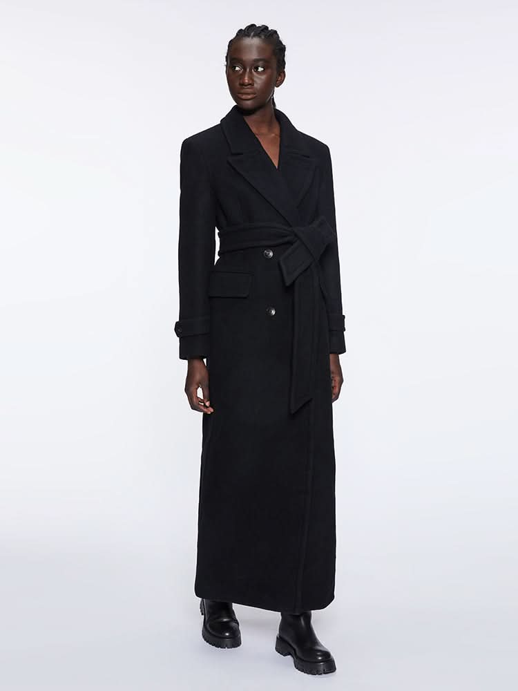 Miss Sixty DOUBLE-FACED WOOL COAT BLACK