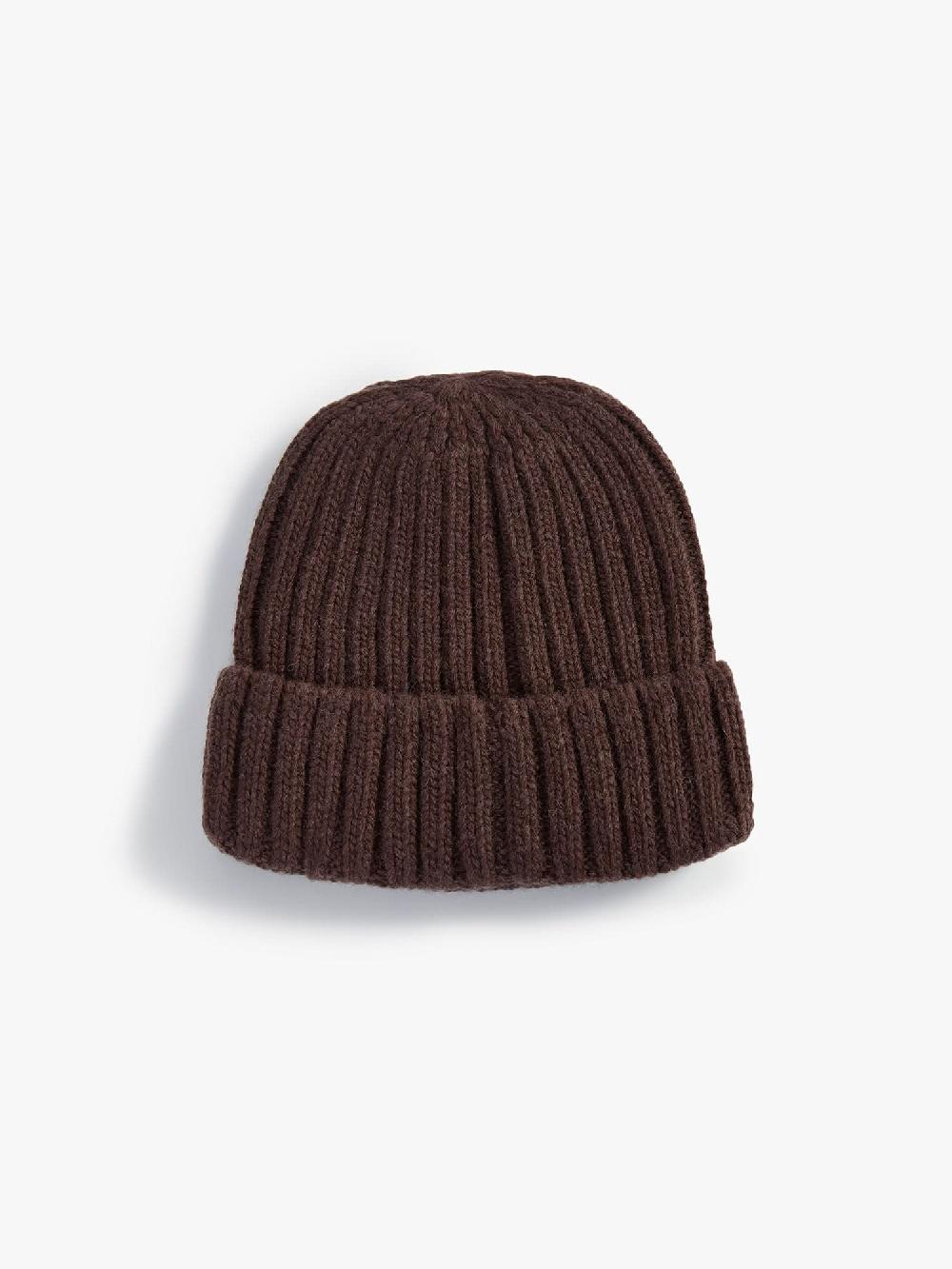 Miss Sixty DOUBLE-LAYERED BEANIE DARK COFFEE
