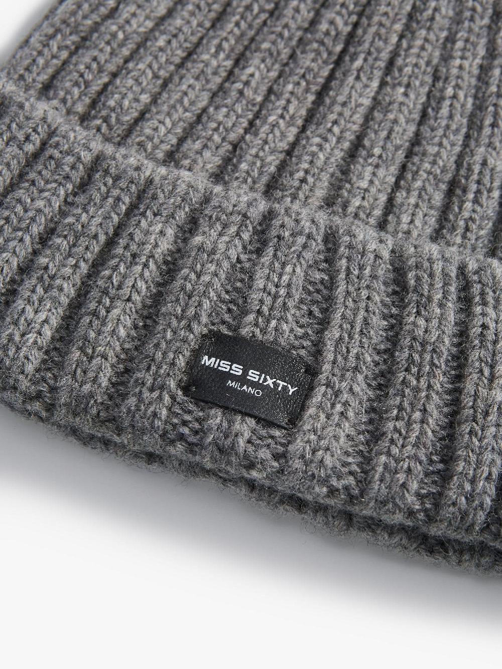 Miss Sixty DOUBLE-LAYERED BEANIE DARK GREY