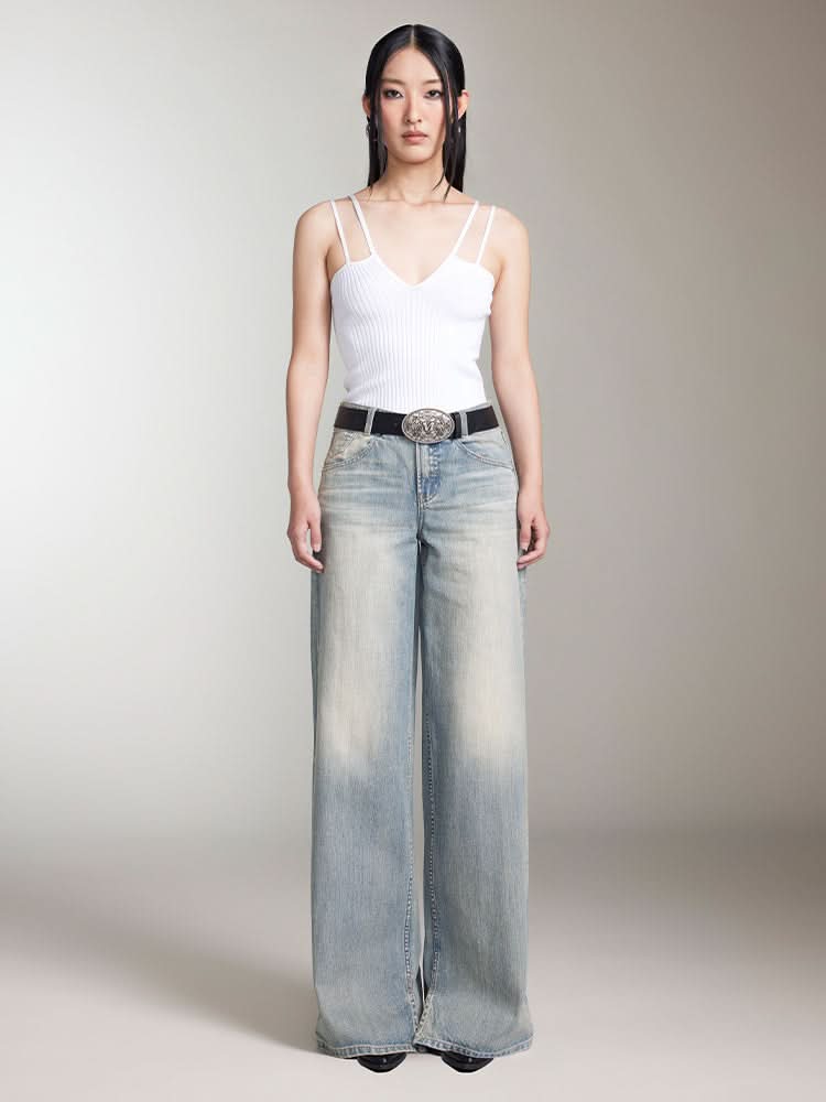 Miss Sixty DOUBLE STRAP TANK TOP WHITE