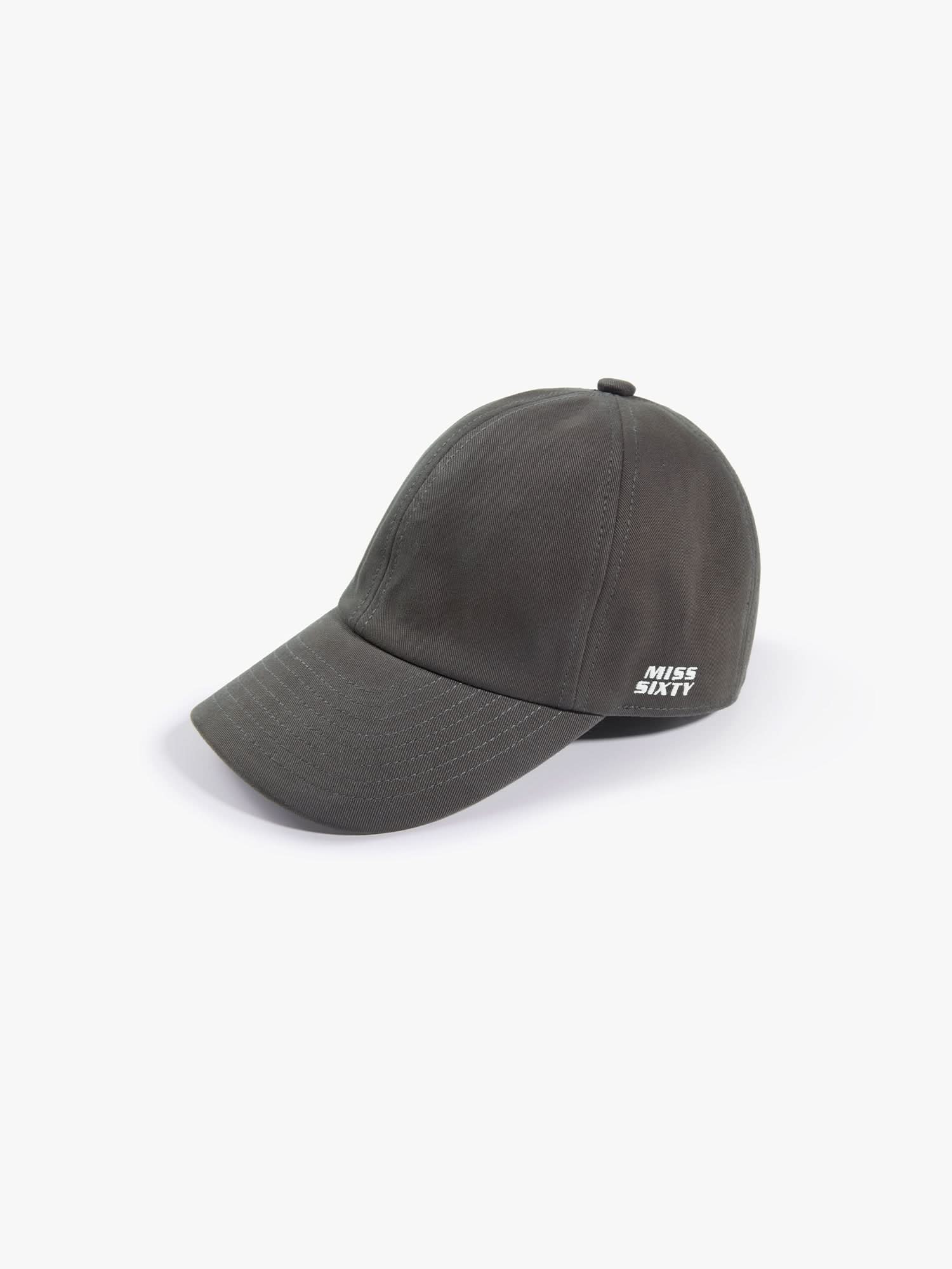 miss sixty EMBROIDERED BASEBALL CAP ARMY GREEN