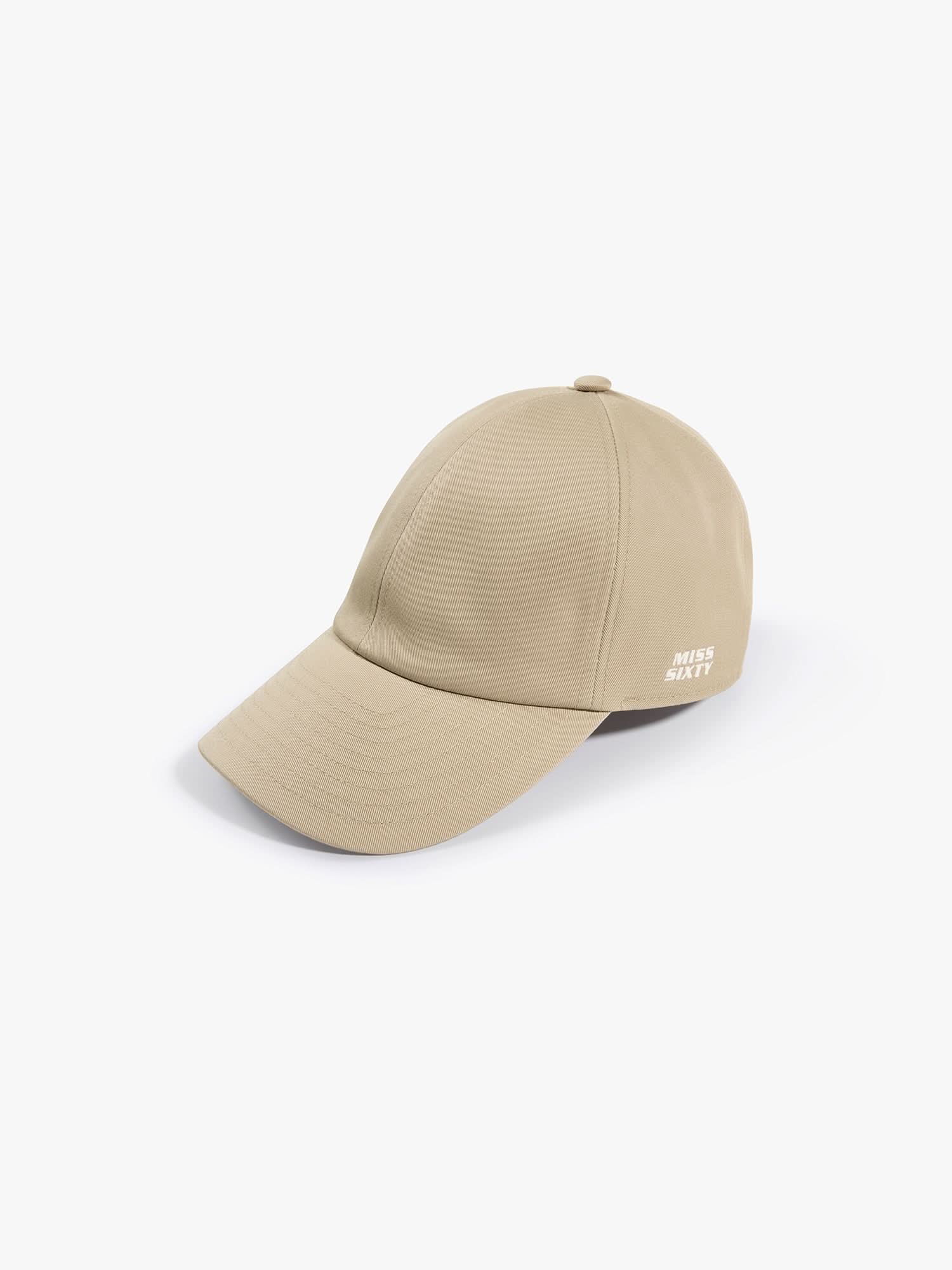 miss sixty EMBROIDERED BASEBALL CAP KHAKI