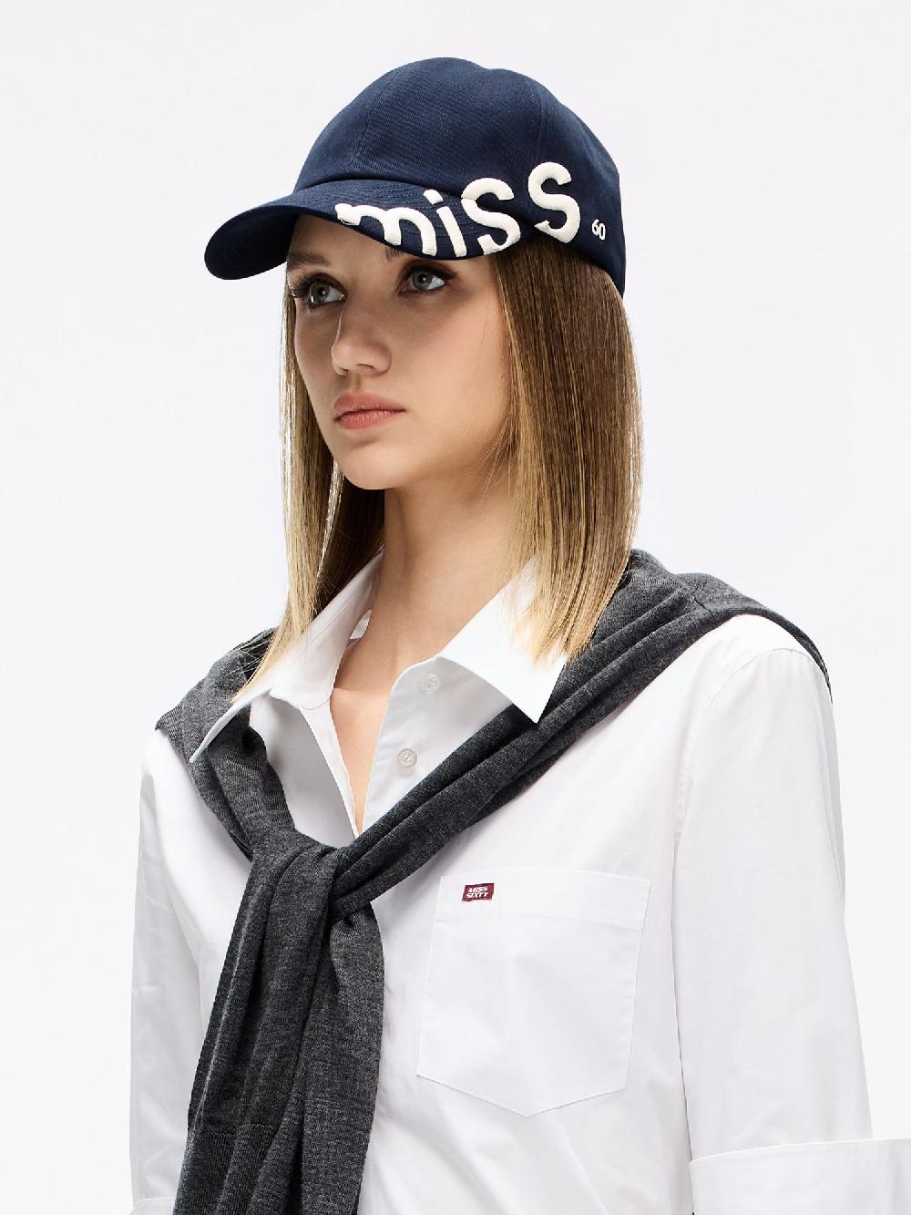 Miss Sixty EMBROIDERED BASEBALL CAP NAVY BLUE