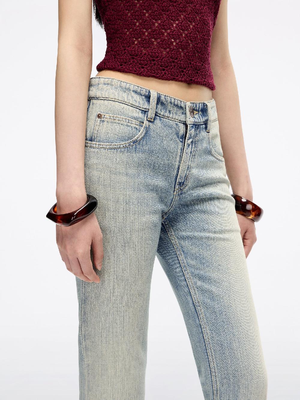 Miss Sixty EMBROIDERED FLARED JEANS GREY BLUE