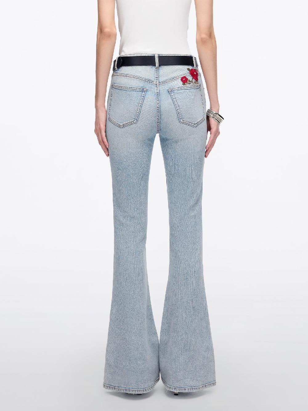Miss Sixty EMBROIDERED FLARED JEANS LIGHT BLUE