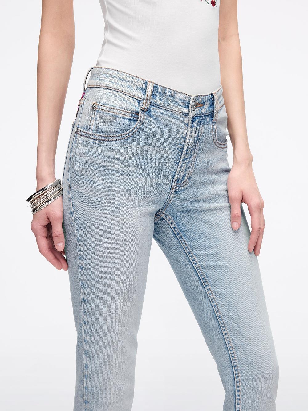 Miss Sixty EMBROIDERED FLARED JEANS LIGHT BLUE