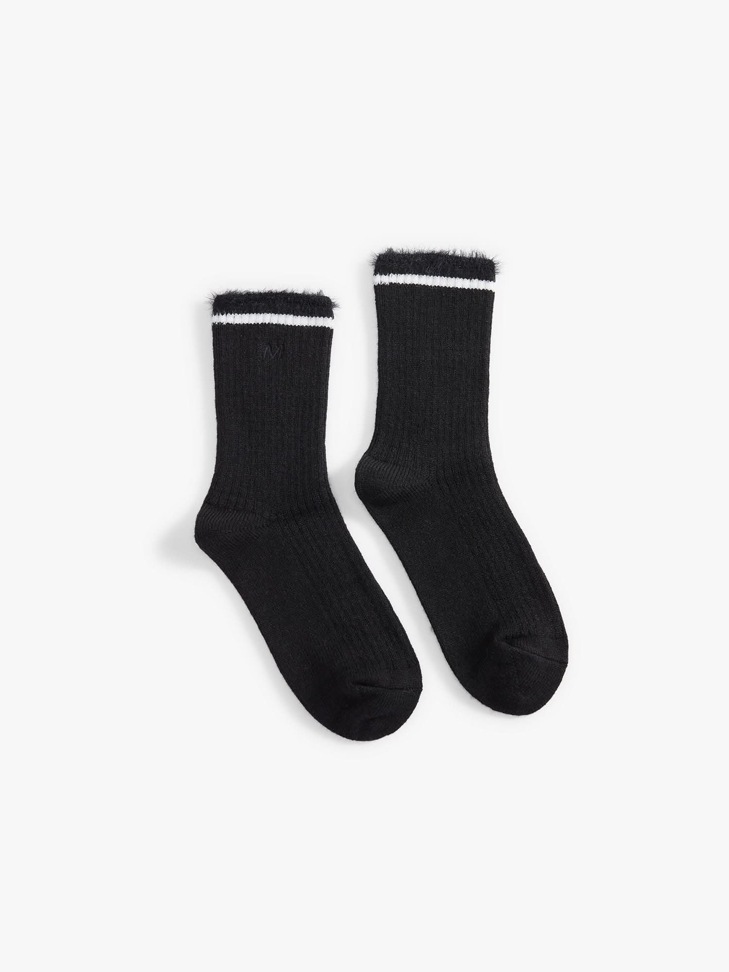Miss Sixty EMBROIDERED MID-CALF SOCKS BLACK
