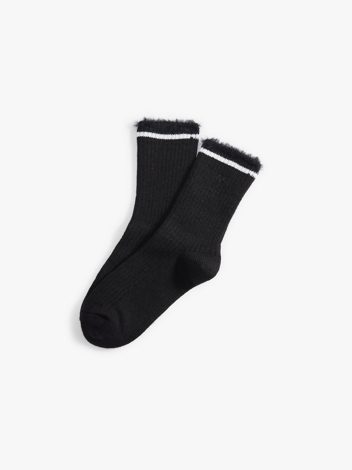 Miss Sixty EMBROIDERED MID-CALF SOCKS BLACK