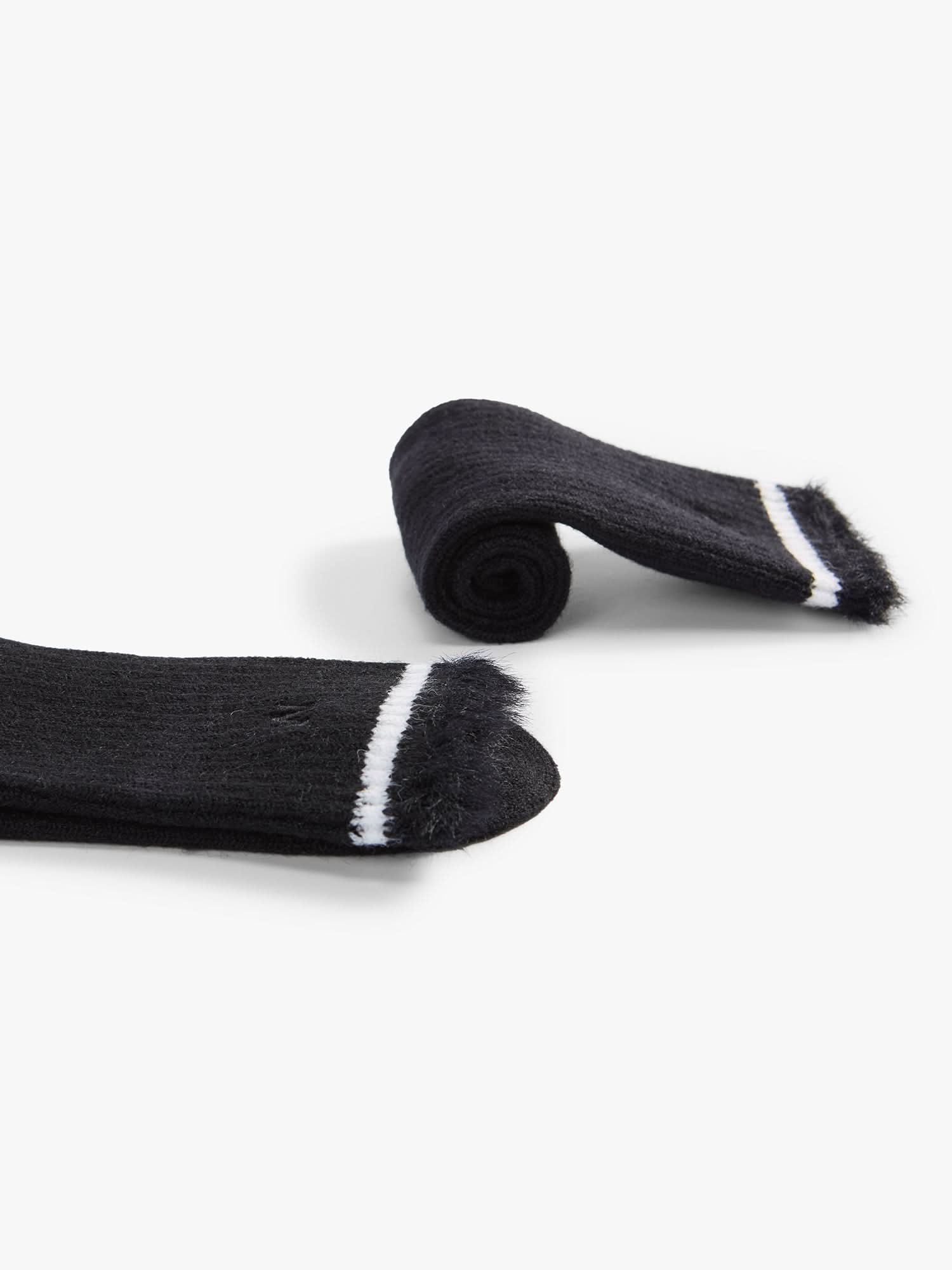 Miss Sixty EMBROIDERED MID-CALF SOCKS BLACK