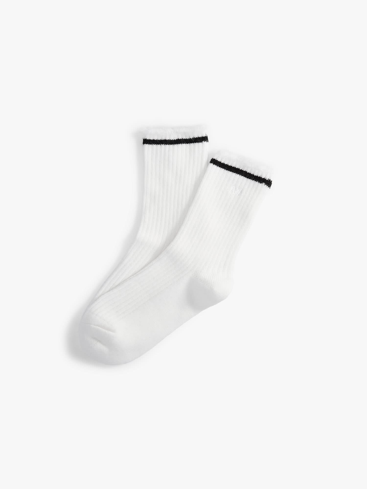 Miss Sixty EMBROIDERED MID-CALF SOCKS WHITE