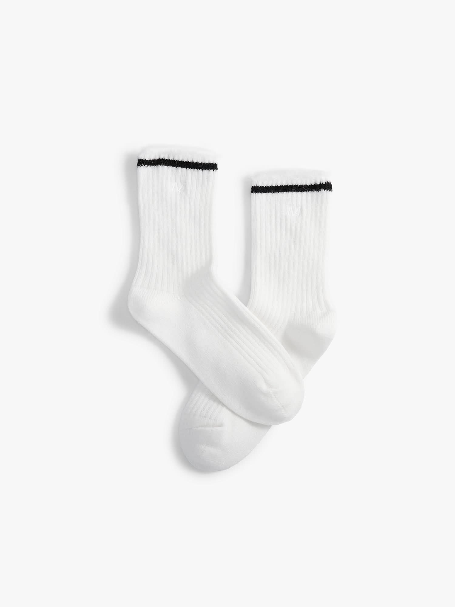 miss sixty EMBROIDERED MID-CALF SOCKS WHITE