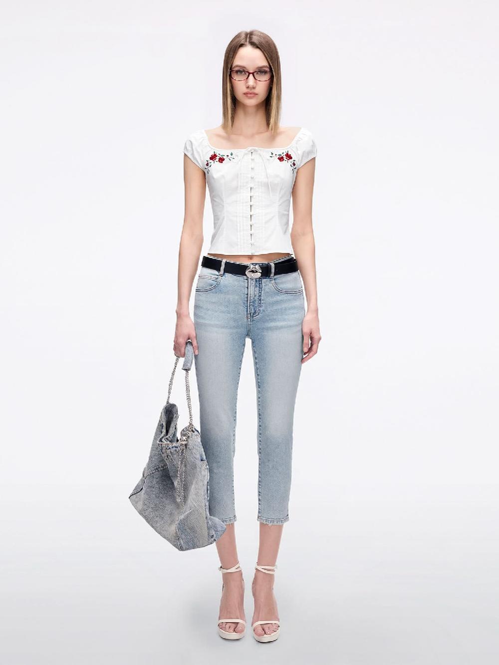 Miss Sixty EMBROIDERED SKINNY JEANS LIGHT BLUE