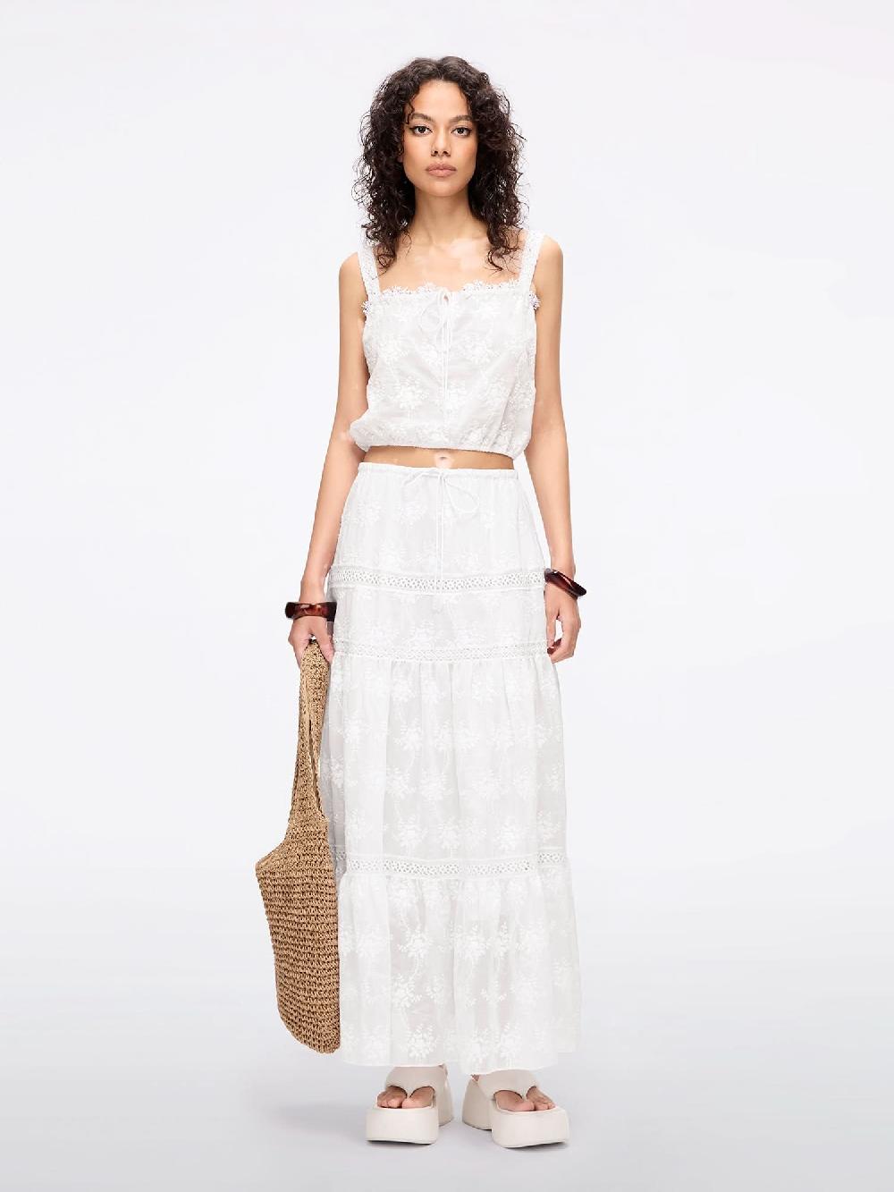 Miss Sixty EMBROIDERED STRAP VEST BRIGHT WHITE