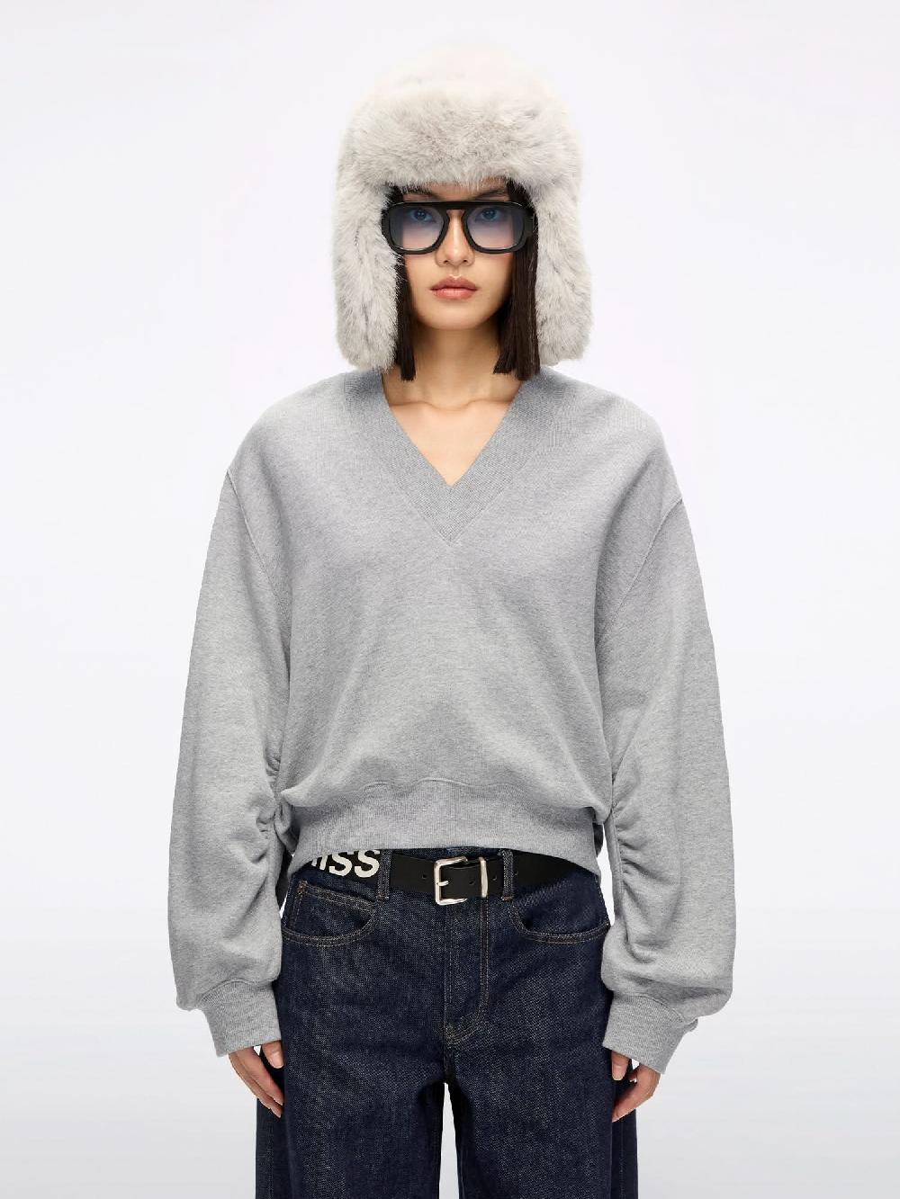 miss sixty EMBROIDERED SWEATSHIRT HEATHER GREY