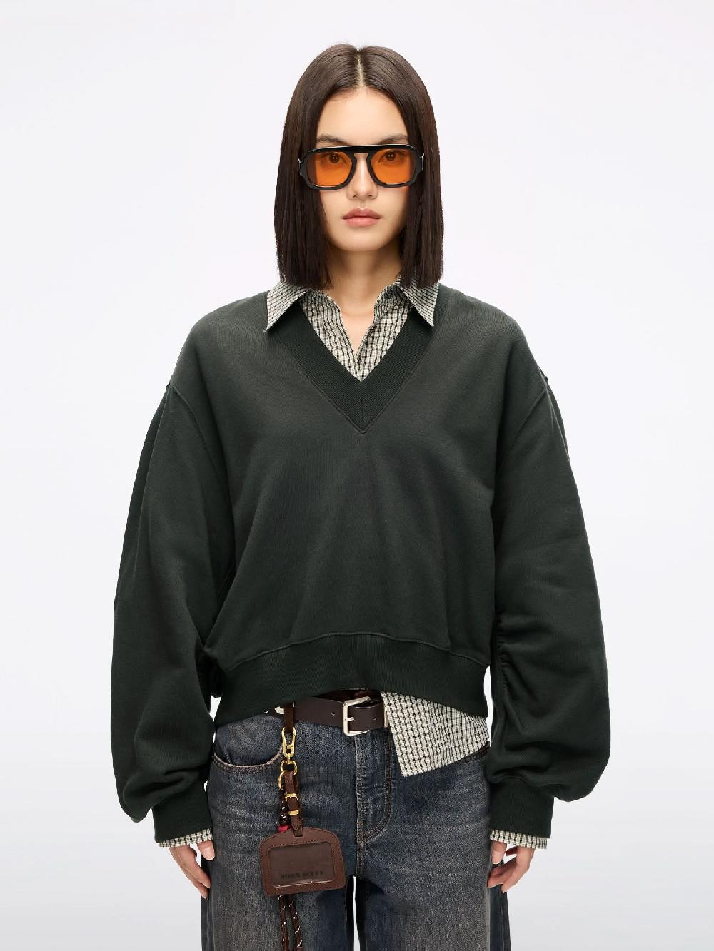 miss sixty EMBROIDERED SWEATSHIRT JASPER GREEN