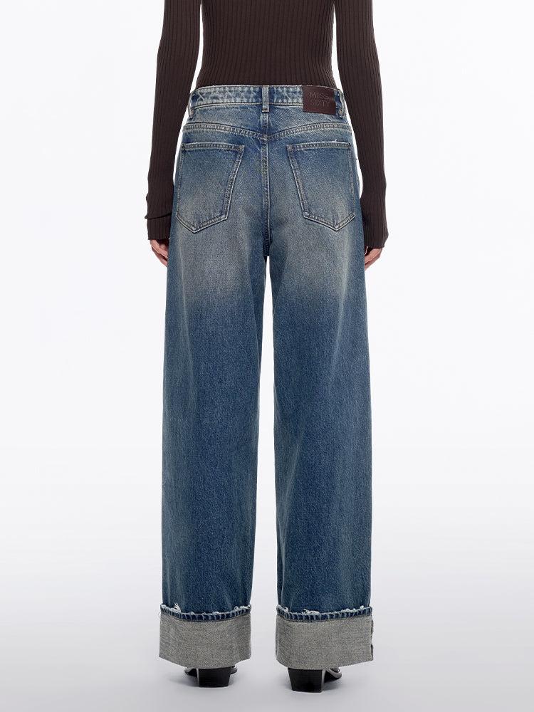 Miss Sixty FADED WIDE-LEG JEANS MIDDLE BLUE