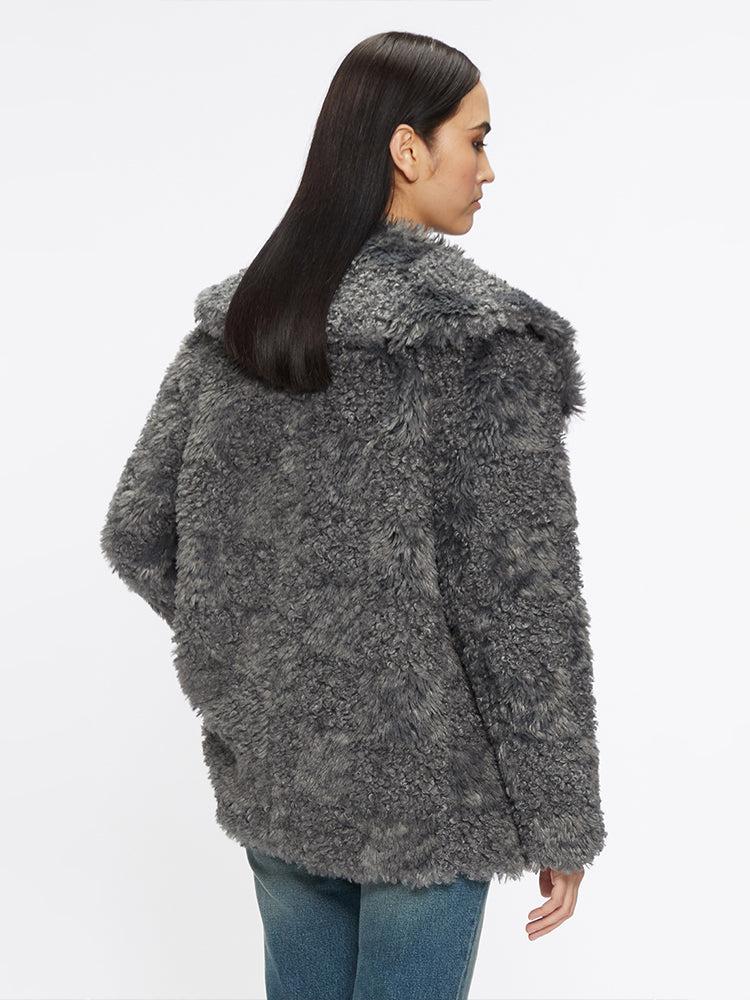 Miss Sixty FAUX FUR JACKET DARK GREY