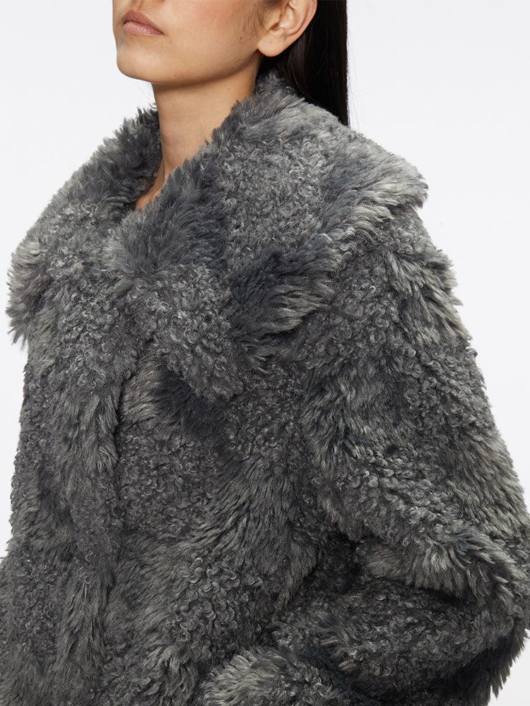 Miss Sixty FAUX FUR JACKET DARK GREY