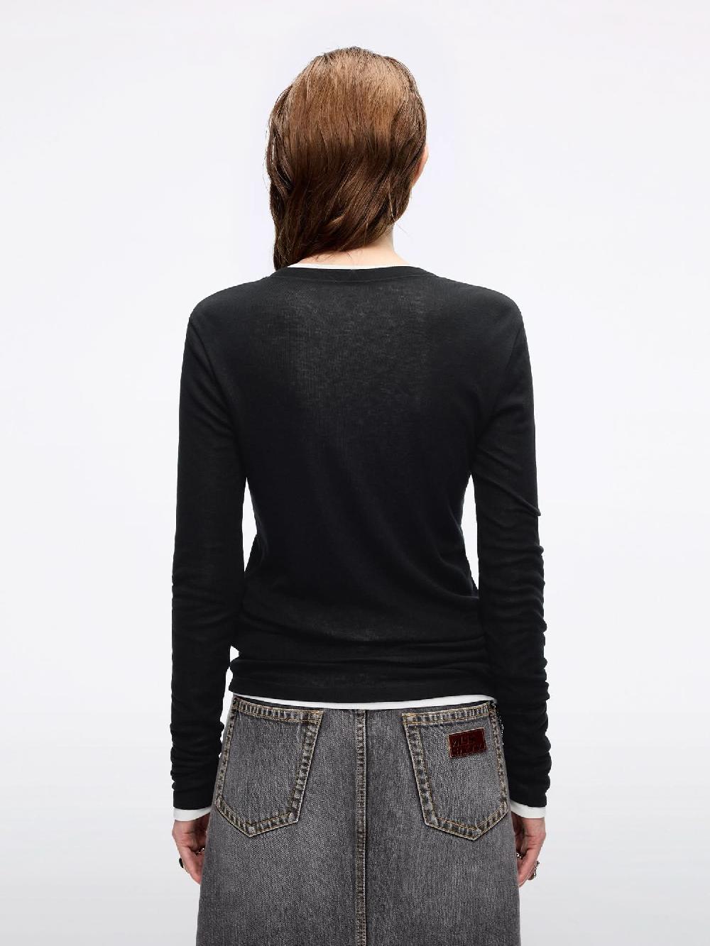 Miss Sixty FAUX LAYERED T-SHIRT BLACK