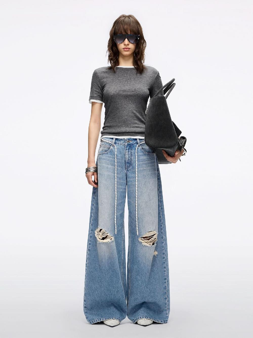 Miss Sixty FAUX LAYERED T-SHIRT DARK HEATHER GREY