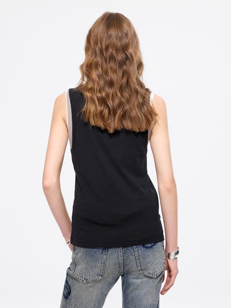 Miss Sixty FAUX THREE-PIECE T-SHIRT BLACK