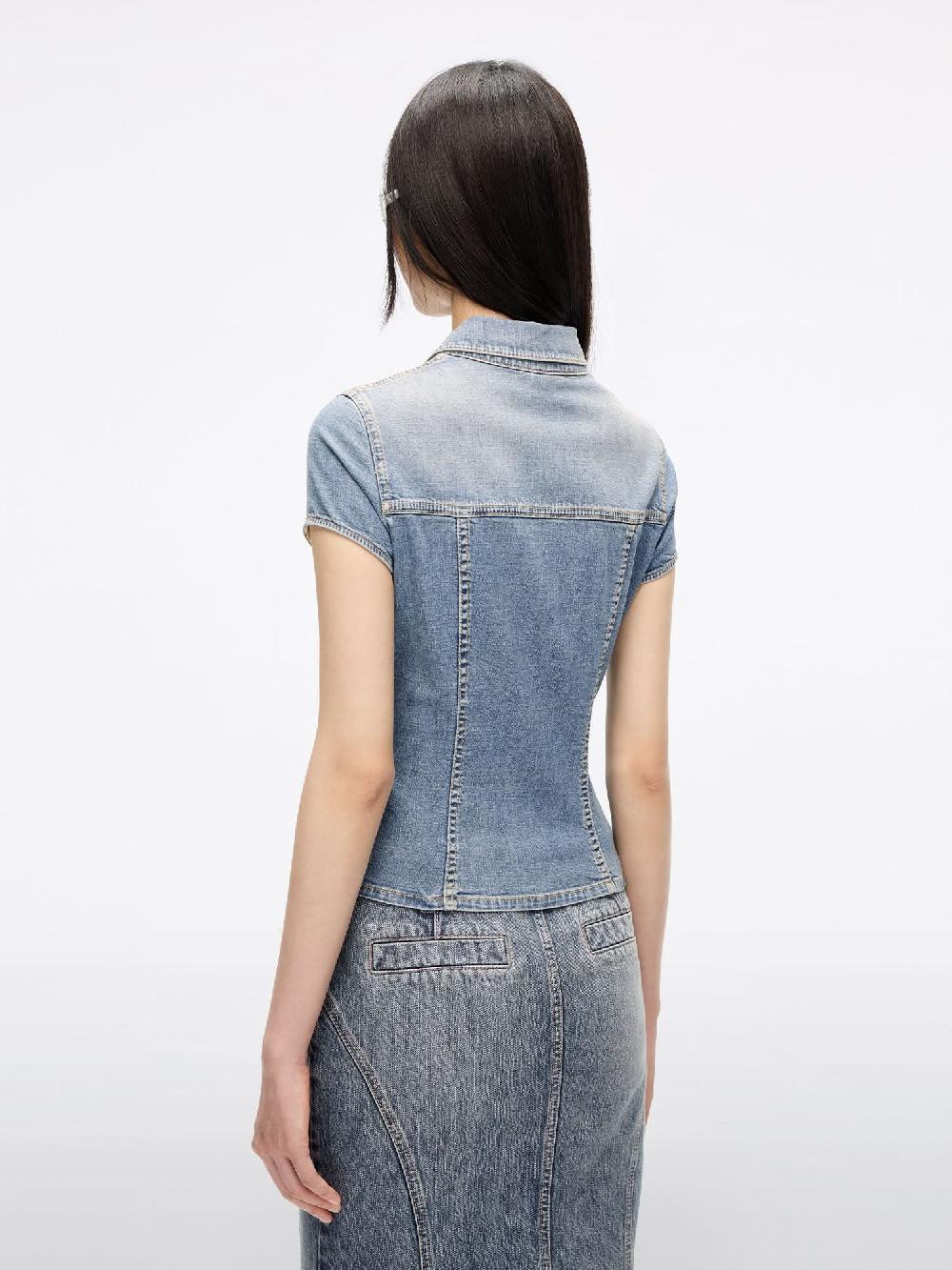 Miss Sixty FITTED DENIM SHIRT MIDDLE BLUE