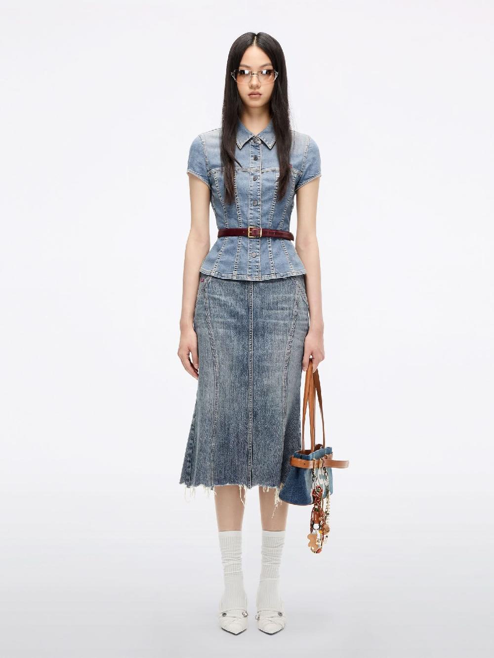 Miss Sixty FITTED DENIM SHIRT MIDDLE BLUE