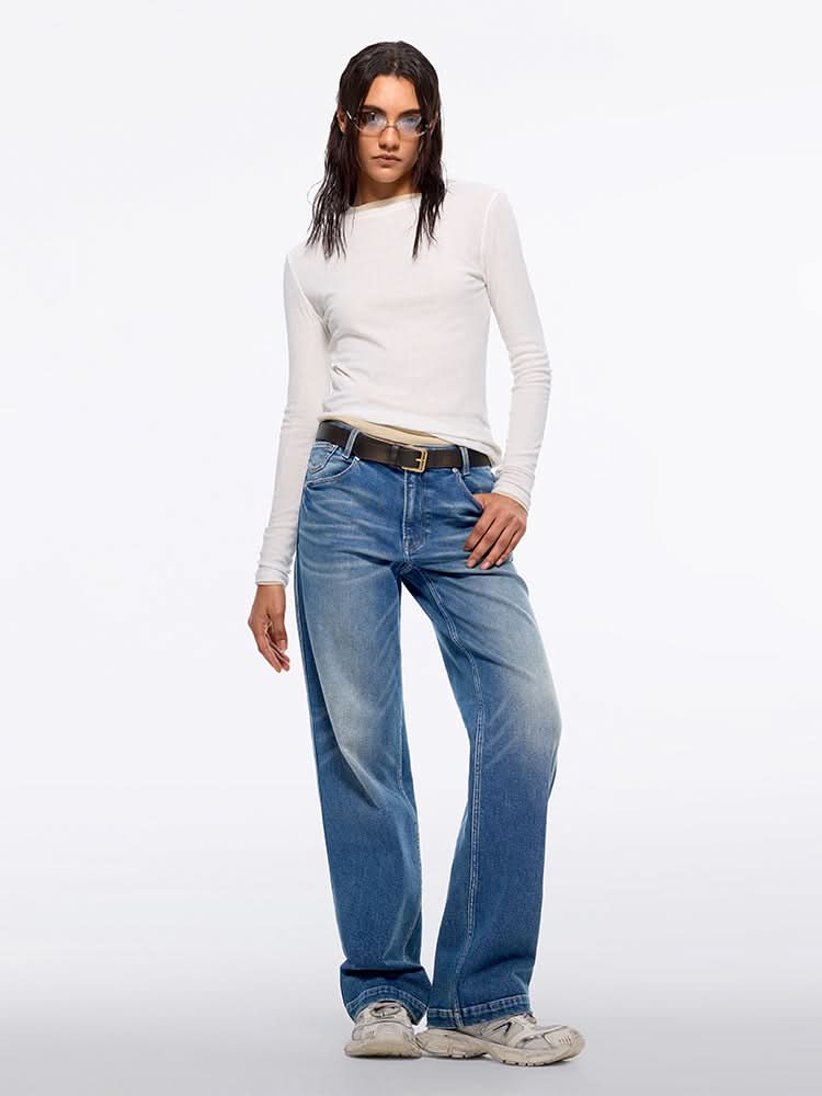 Miss Sixty FITTED LONG SLEEVE TEE BRIGHT WHITE