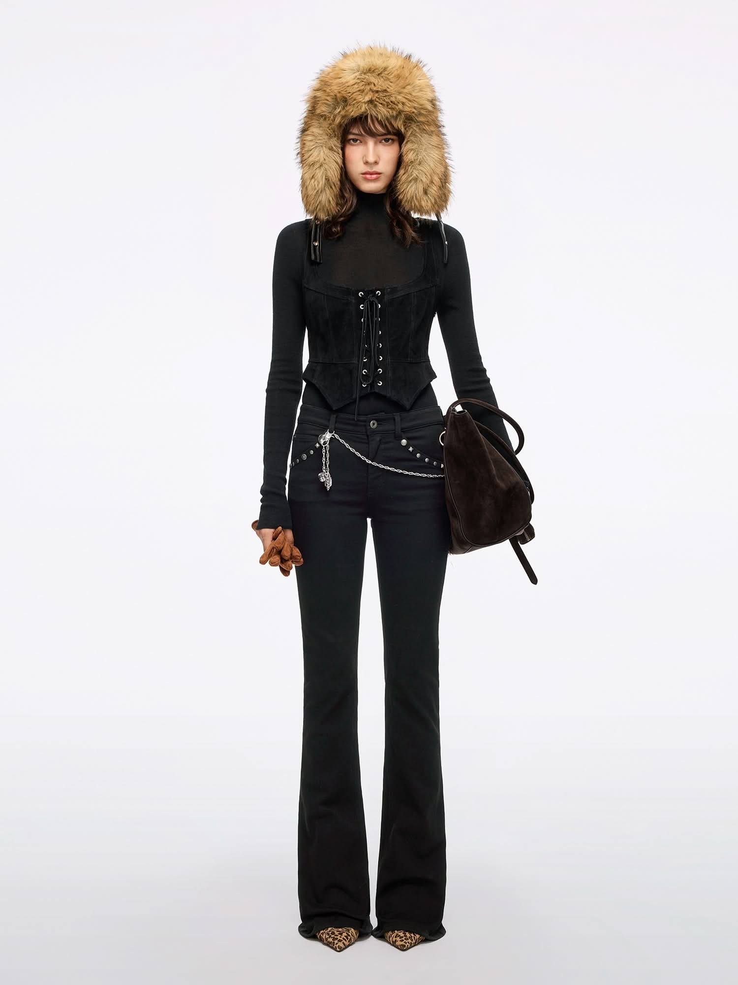 Miss Sixty FLARED JEANS WITH STUD DETAILING BLACK