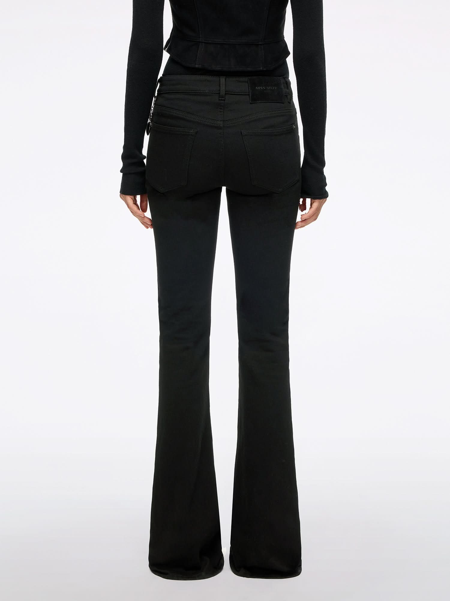 Miss Sixty FLARED JEANS WITH STUD DETAILING BLACK