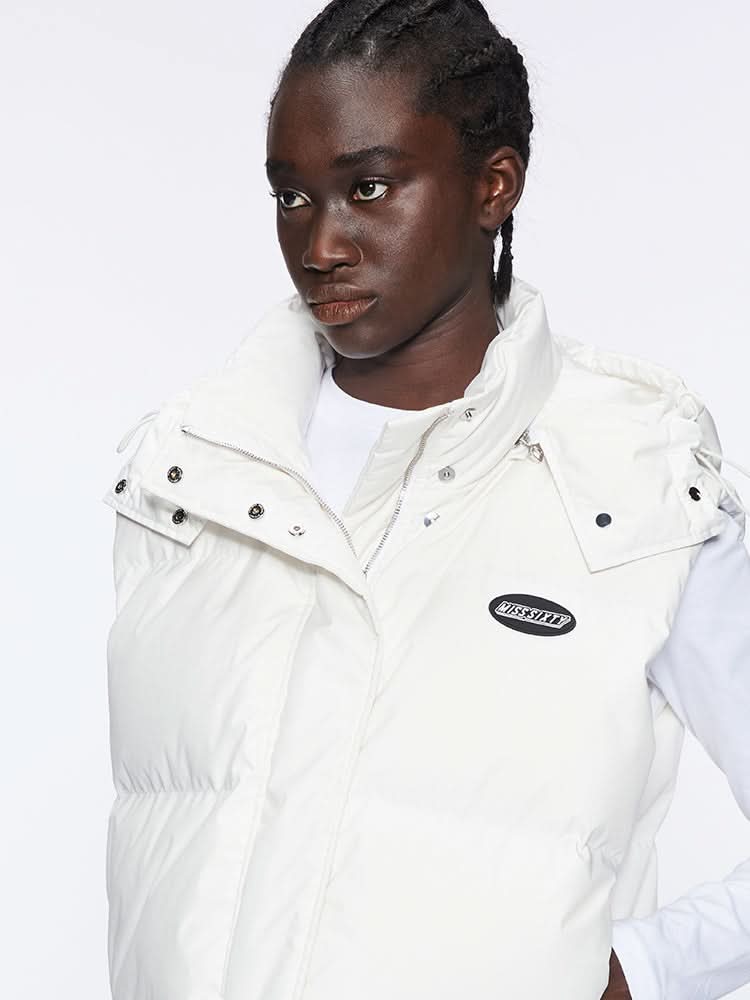 Miss Sixty GILET JACKET WITH DETACHABLE HOOD WHITE