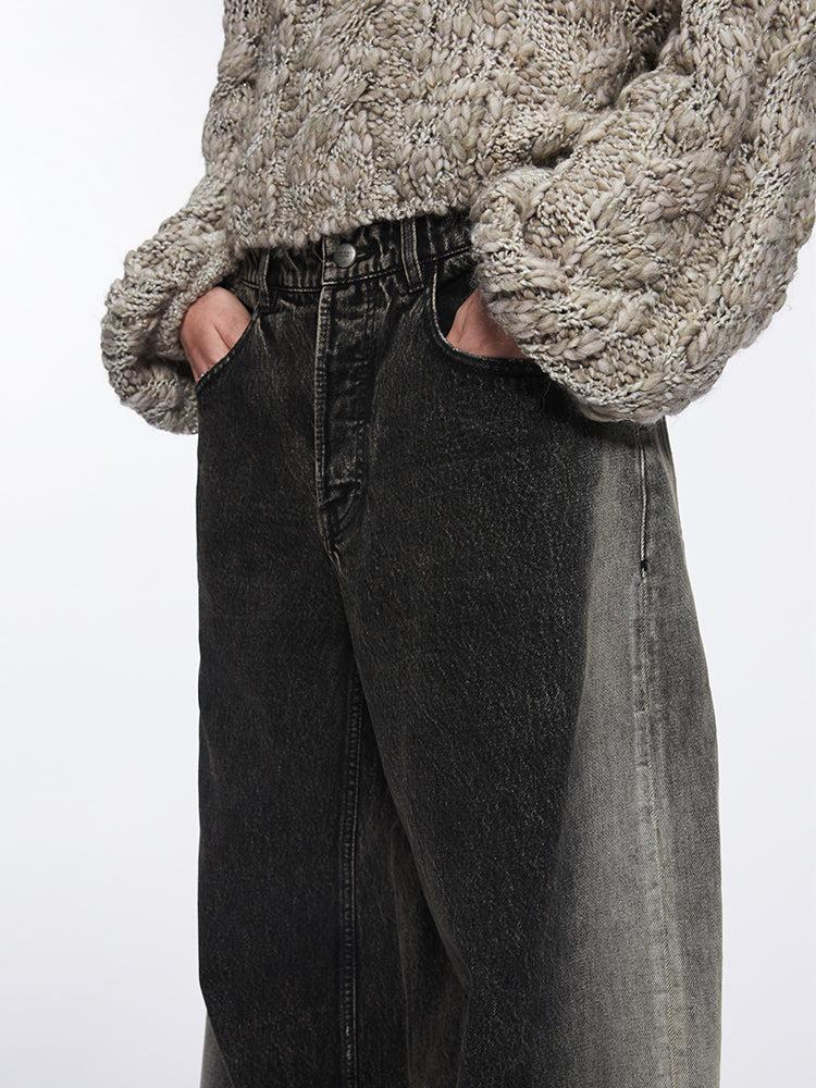 Miss Sixty GRADIENT WIDE-LEG JEANS BLACK FOG