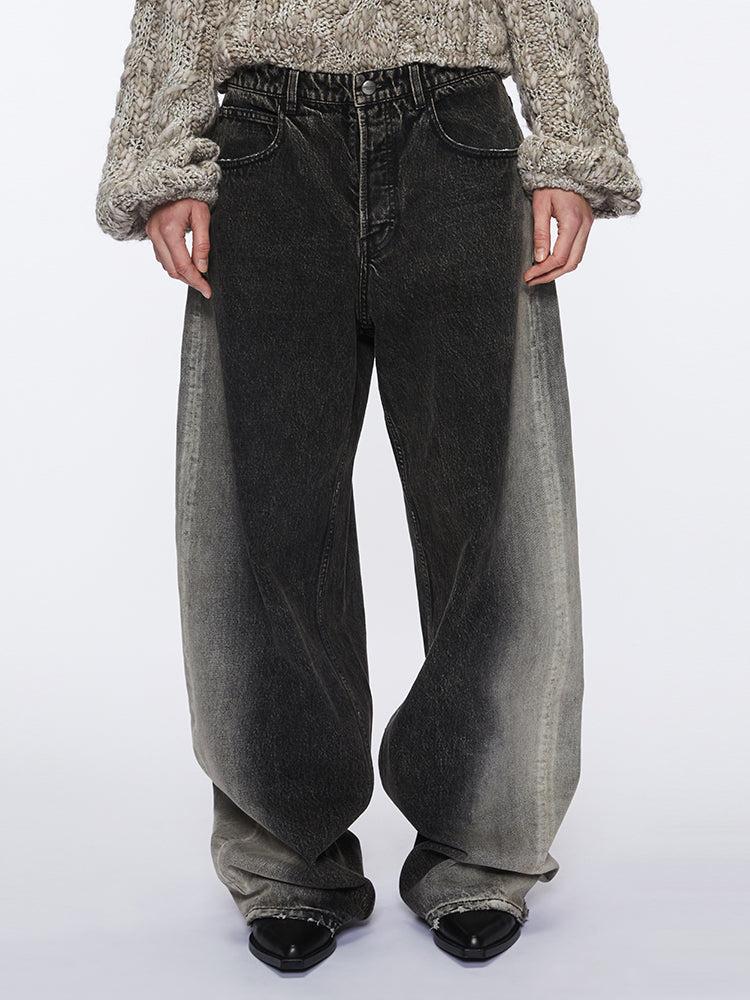 miss sixty GRADIENT WIDE-LEG JEANS BLACK FOG