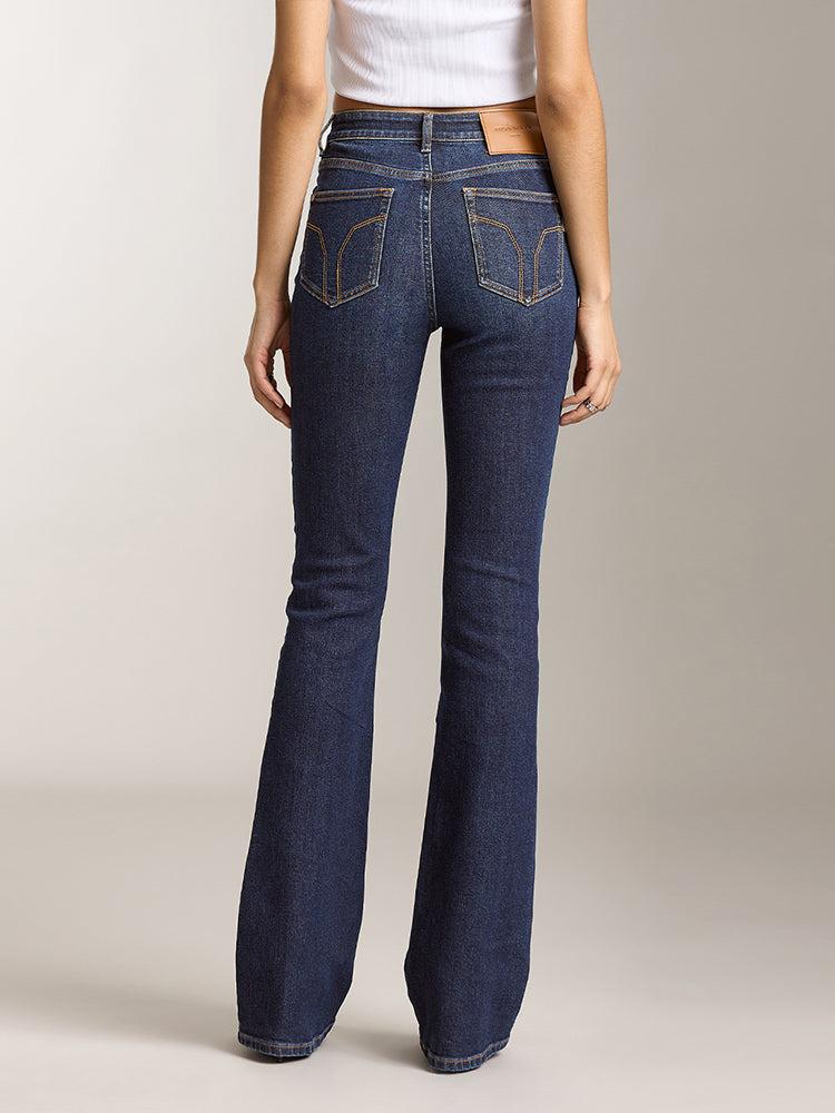Miss Sixty HIGH WAISTED FLARED JEANS DARK BLUE