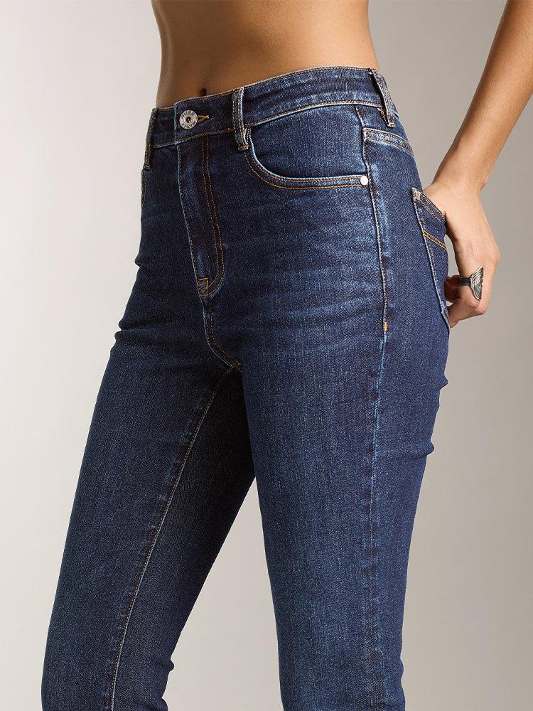 Miss Sixty HIGH WAISTED FLARED JEANS DARK BLUE