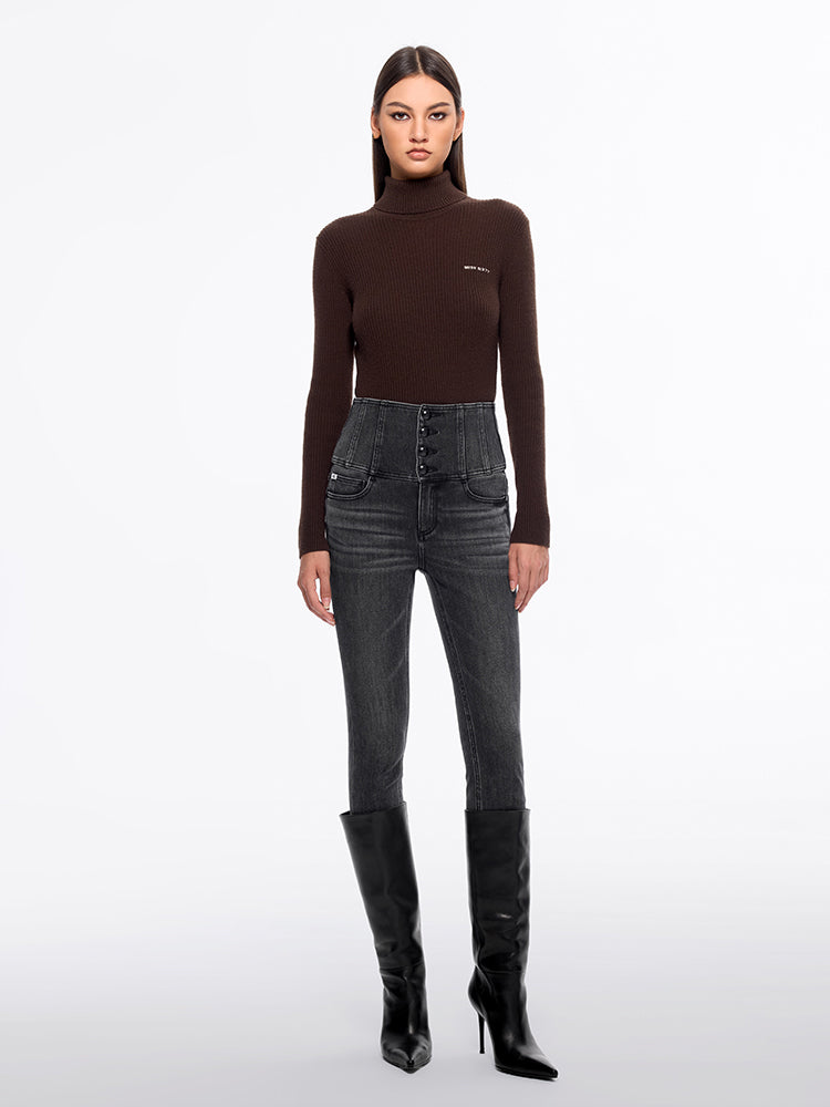 Miss Sixty HIGH WAISTED JEANS DARK GREY