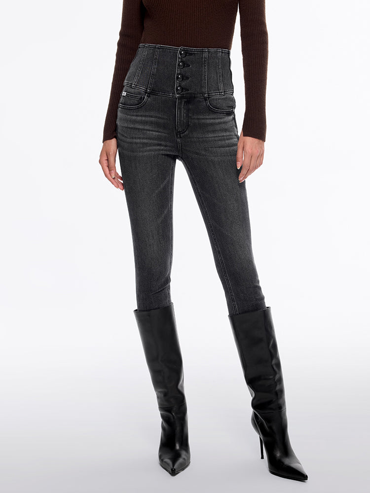 miss sixty HIGH WAISTED JEANS DARK GREY